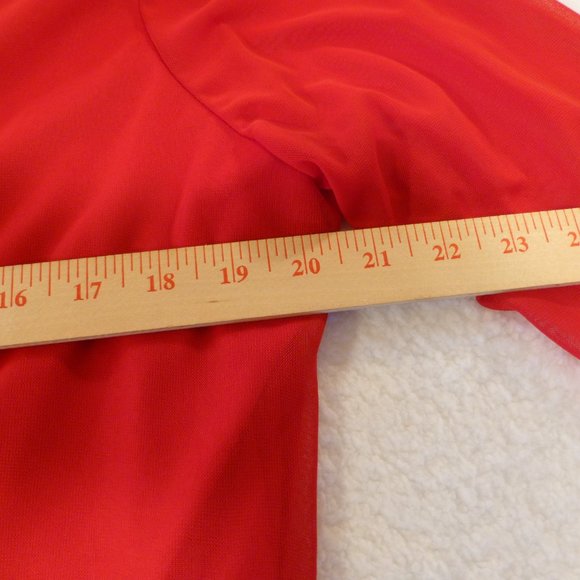 Entrancy Women's Vintage Belle Sleeves Sexy Red Blouse Top Shirt Party Work 3X - Picture 8 of 8